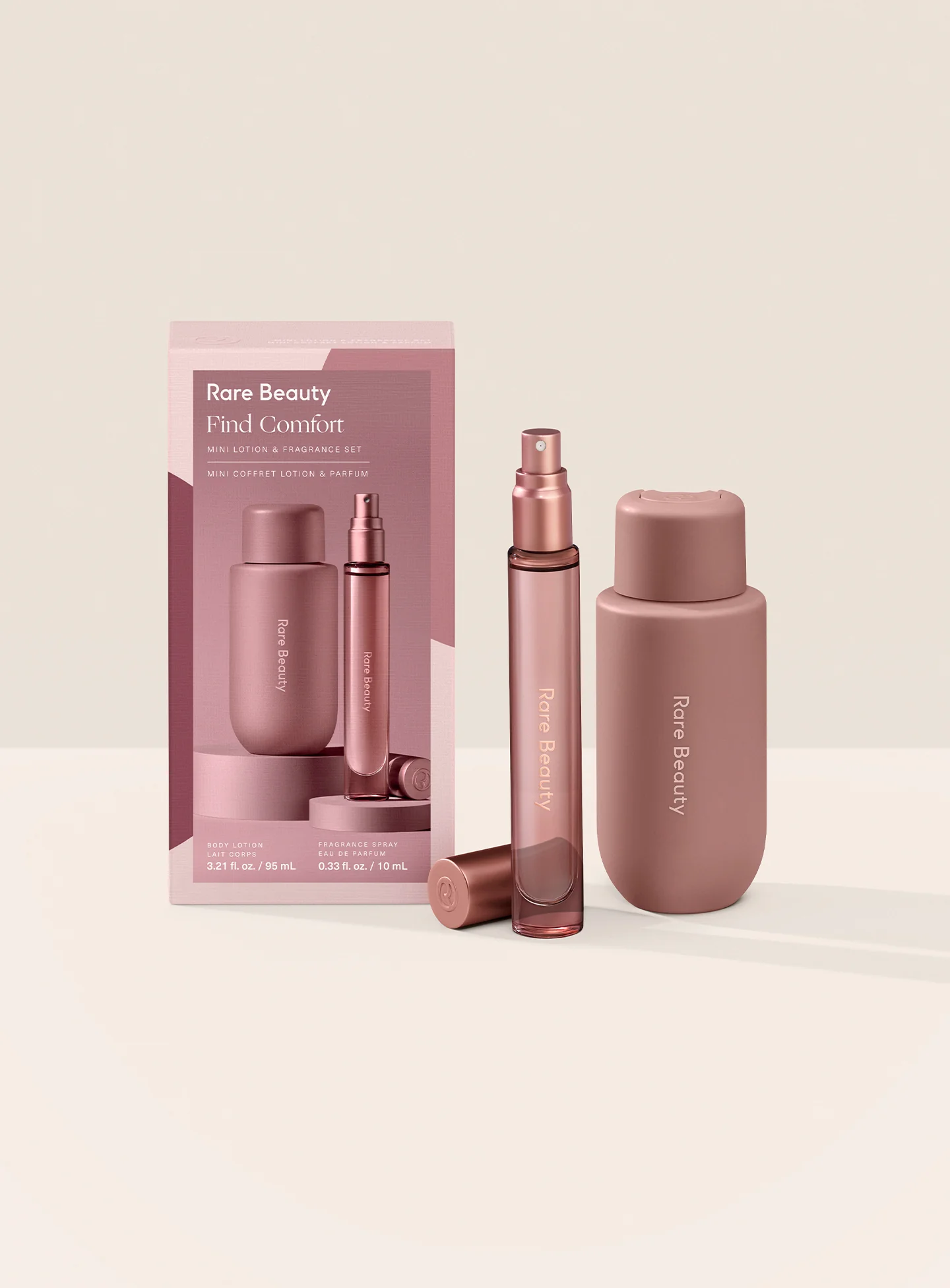 RARE BEAUTY by Selena Gomez Find Comfort Mini Lotion & Fragrance Set купить в Beauty Storage. Быстрая доставка по России и СНГ.