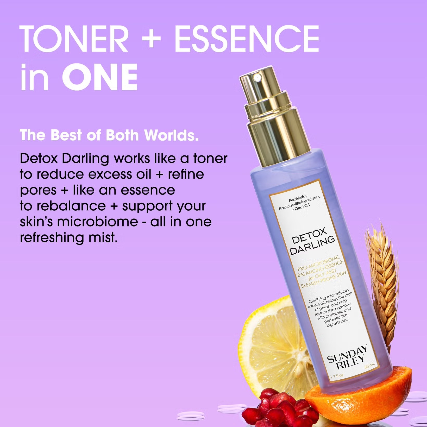 SUNDAY RILEY Detox Darling Microbiome Balancing Toner + Essence купить в Beauty Storage. Быстрая доставка по России и СНГ.