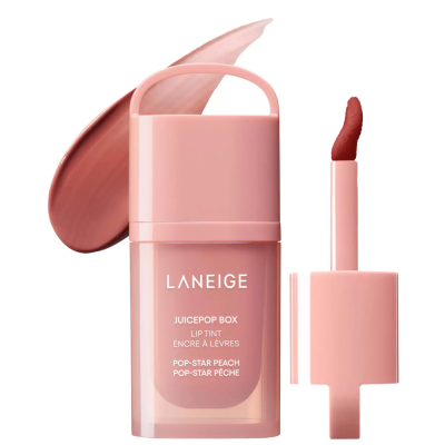 LANEIGE JuicePop Box Lip Oil Stain 12HR Hydrating Tint - Pop-Star Peach