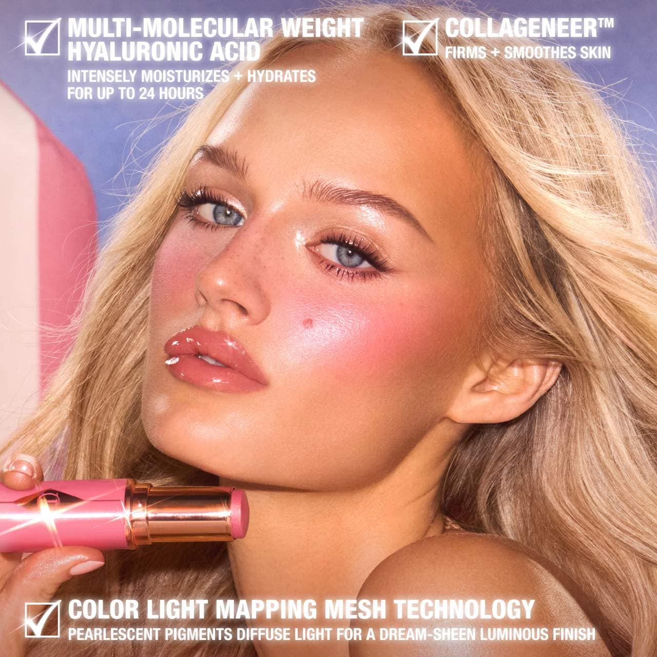 CHARLOTTE TILBURY Unreal Lip + Cheek Glow Blush Stick купить в Beauty Storage. Быстрая доставка по России и СНГ.