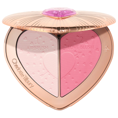 CHARLOTTE TILBURY Pillow Talk Beauty Soulmates Airbrush Flawless Finish Brightening and Blush Powder Palette - Flawless Pink