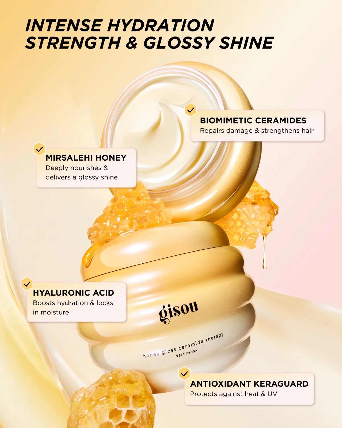GISOU Honey Gloss Ceramide Therapy Hair Mask GISOU Honey Gloss Ceramide Therapy Hair Mask купить в Beauty Storage. Быстрая доставка по России и СНГ.