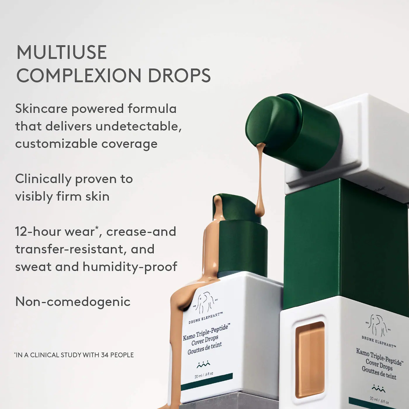 Купить DRUNK ELEPHANT Kamo Triple-Peptide Multi-Use Serum Foundation на Beautystorage.ru. Быстрая доставка по России и СНГ.