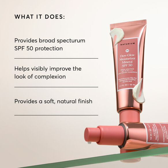 Купить NATURIUM Dew-Glow Moisturiser Mineral SPF 50 на Beautystorage.ru. Быстрая доставка по России и СНГ.