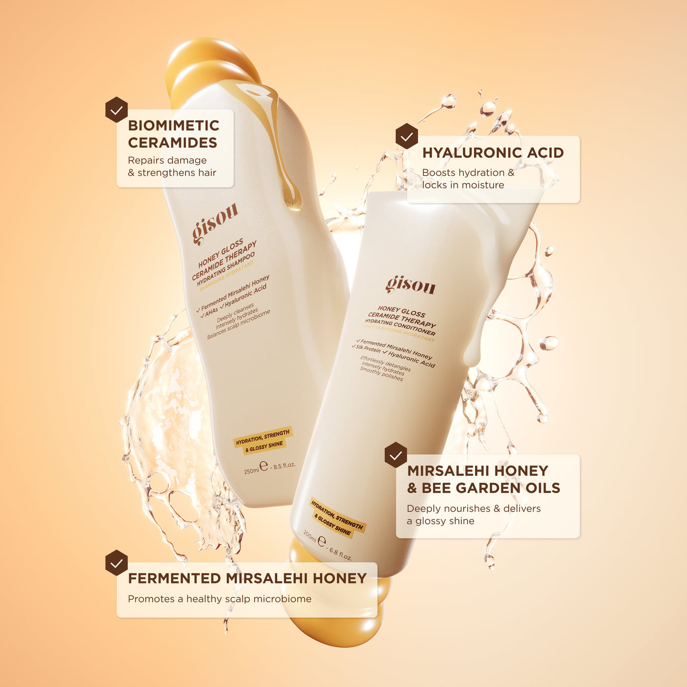 GISOU Honey Gloss Hair Wash Duo GISOU Honey Gloss Hair Wash Duo купить в Beauty Storage. Быстрая доставка по России и СНГ.