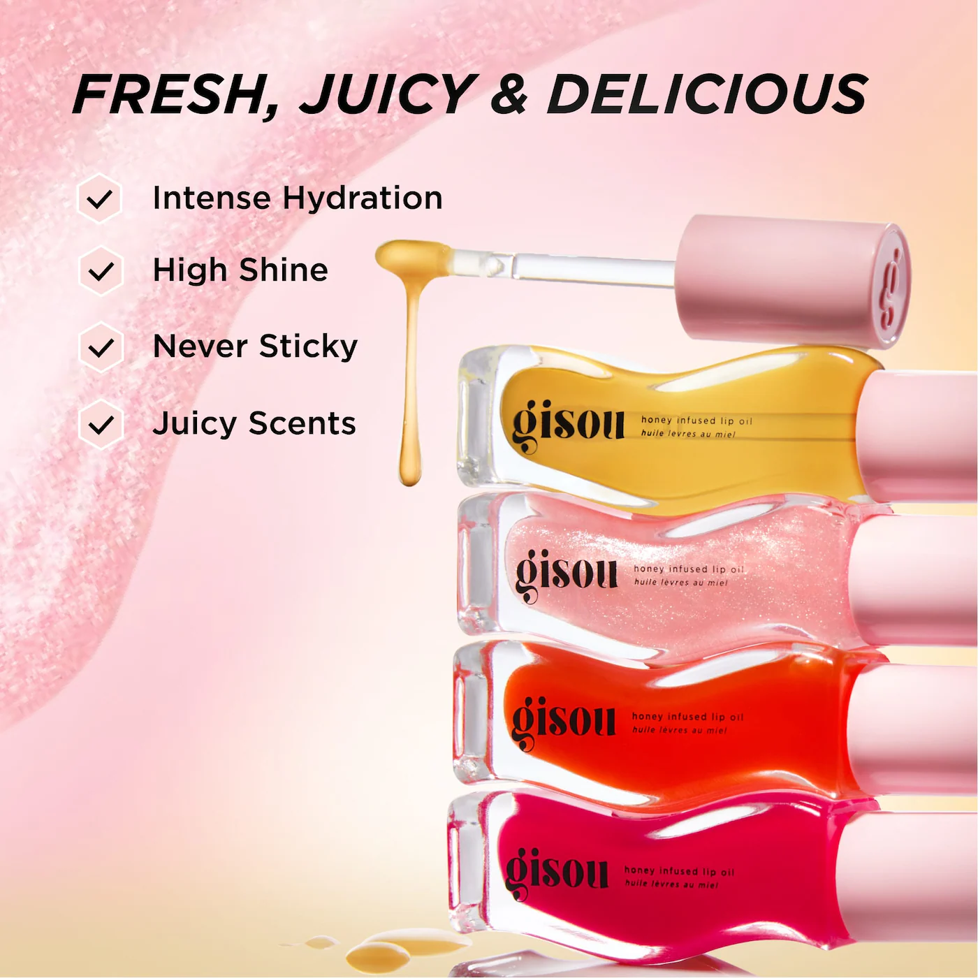 GISOU Honey Infused Hydrating Lip Oil GISOU Honey Infused Hydrating Lip Oil купить в Beauty Storage. Быстрая доставка по России и СНГ.