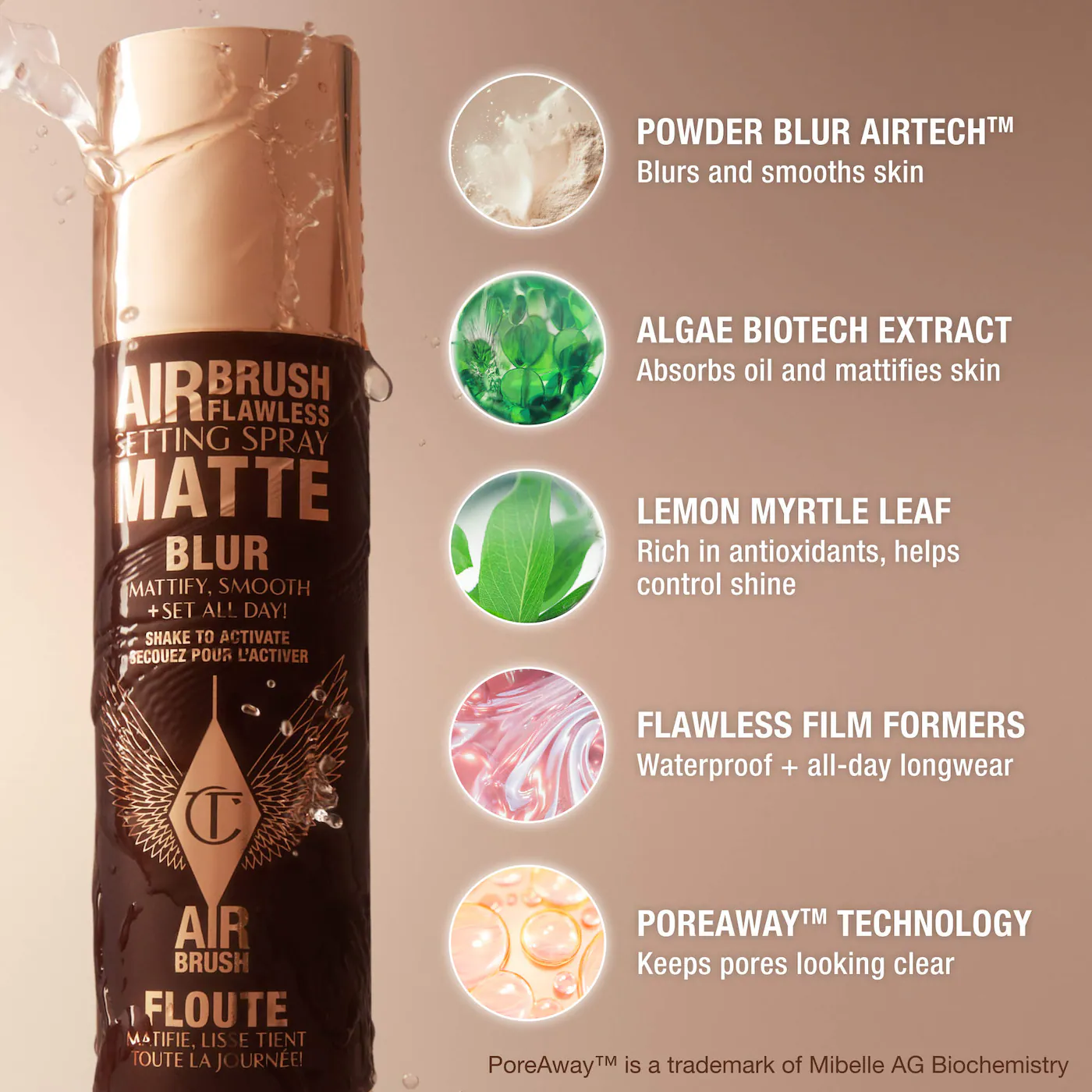 CHARLOTTE TILBURY Airbrush Flawless Matte Blurring & Waterproof Setting Spray купить в Beauty Storage. Быстрая доставка по России и СНГ.
