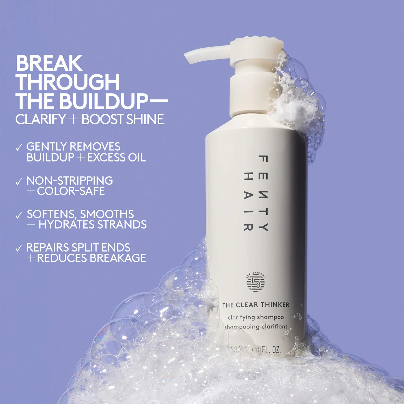 Купить FENTY HAIR by Rihanna  The Clear Thinker Clarifying Detox Shampoo на Beautystorage.ru. Быстрая доставка по России и СНГ.