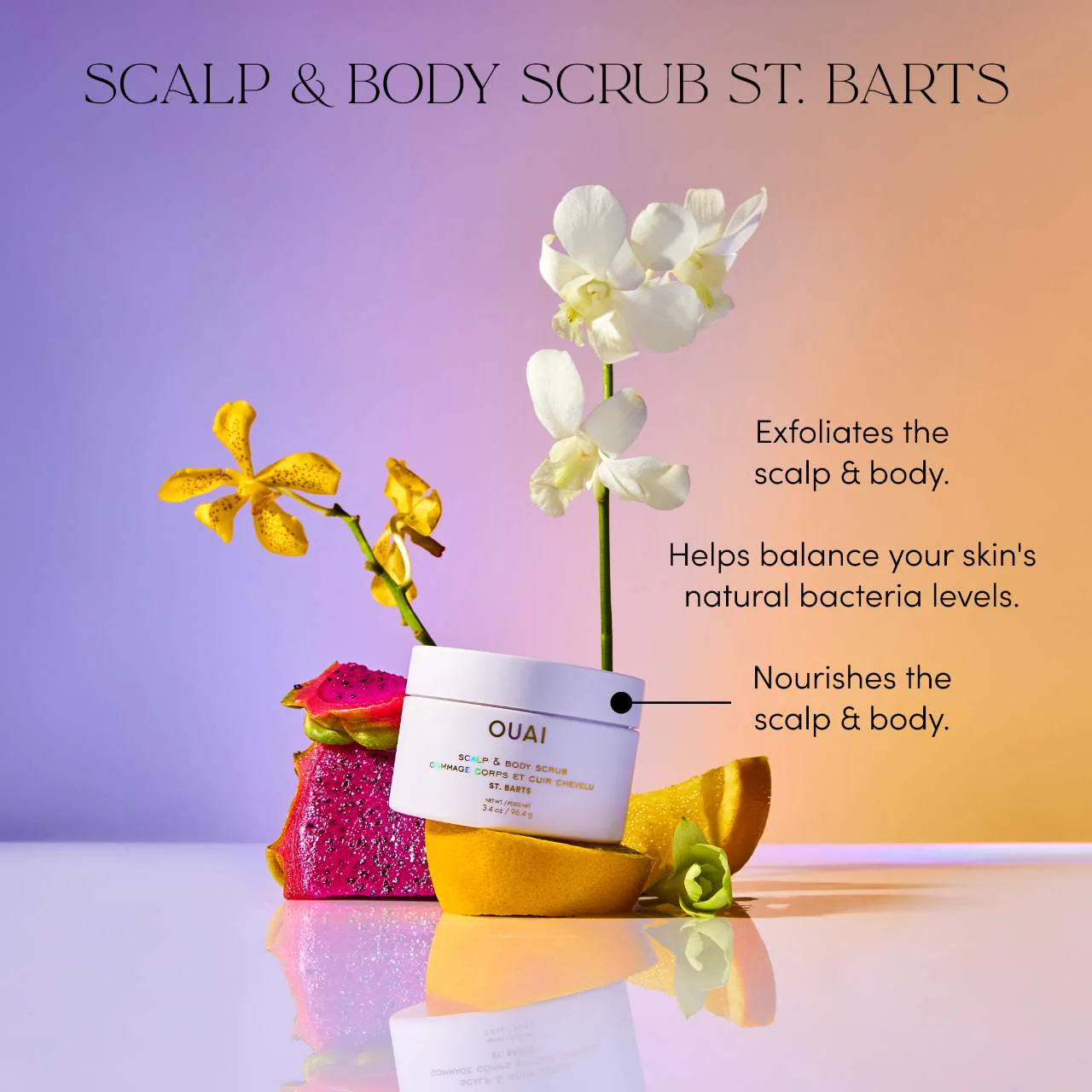 OUAI St. Barts Cleansing Scalp & Body Sugar Scrub купить в Beauty Storage. Быстрая доставка по России и СНГ.
