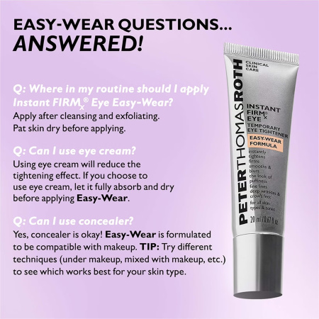 PETER THOMAS ROTH Instant FIRMx® Temporary Eye Tightener Easy-Wear Formula купить в Beauty Storage. Быстрая доставка по России и СНГ.

