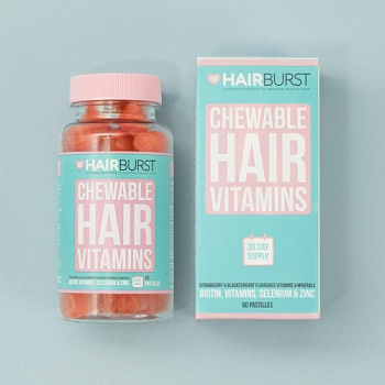 HAIRBURST Hearts Chewable Hair Vitamins купить в Beauty Storage. Быстрая доставка по России и СНГ.