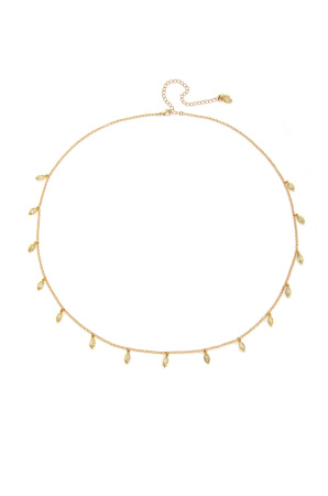 Crystal Droplet Thin Chain Gold Belly Chain