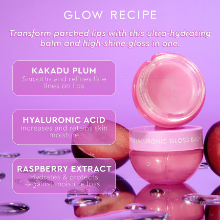 GLOW RECIPE Plum Plump Hyaluronic Acid Lip Gloss Balm купить в Beauty Storage. Быстрая доставка по России и СНГ.