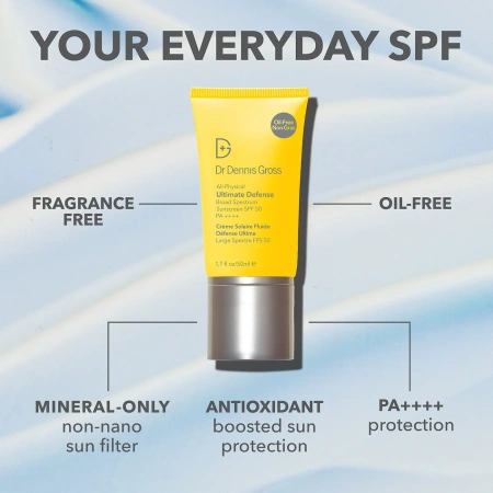 Dr. DENNIS GROSS Skincare All-Physical Ultimate Defense Broad Spectrum Sunscreen SPF 50 PA++++ купить в Beauty Storage. Быстрая доставка по России и СНГ.