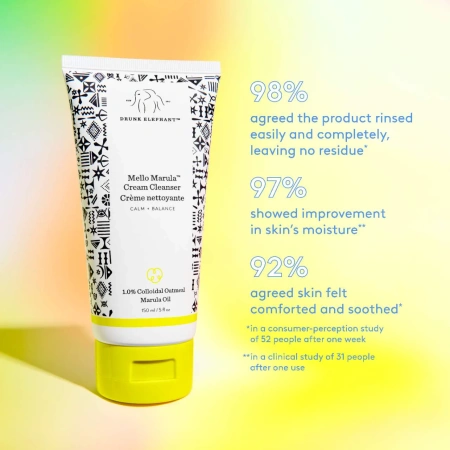 DRUNK ELEPHANT Mello Marula Cream Cleanser with 1.0% Colloidal Oatmeal купить в Beauty Storage. Быстрая доставка по России и СНГ.
