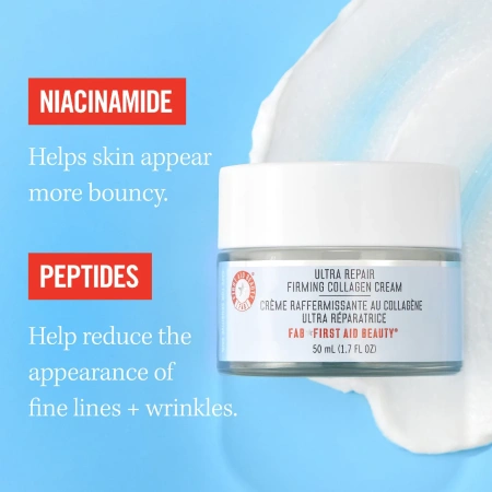 FIRST AID BEAUTY Ultra Repair Firming Collagen Cream with Peptides and Niacinamide купить в Beauty Storage. Быстрая доставка по России и СНГ.