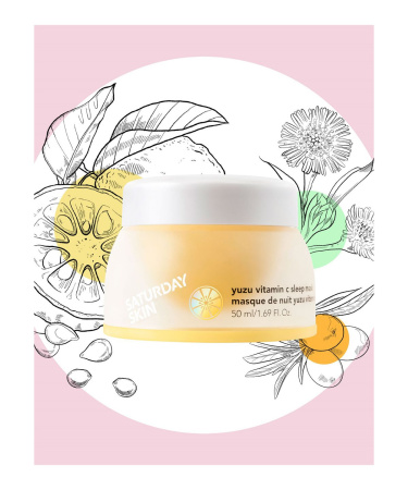 SATURDAY SKIN Yuzu Vitamin C Sleep Mask купить в Beauty Storage. Быстрая доставка по России и СНГ.