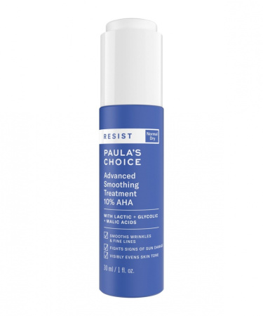 PAULA'S CHOICE Resist Advanced Smoothing Treatment 10% AHA купить в Beauty Storage. Быстрая доставка по России и СНГ.