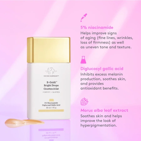 DRUNK ELEPHANT B-Goldi™ Bright Illuminating Drops with 5% Niacinamide купить в Beauty Storage. Быстрая доставка по России и СНГ.

