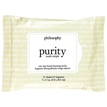 PHILOSOPHY Purity Made Simple One-Step Facial Cleansing Cloths