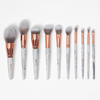 BH COSMETICS Marble Luxe 10 Piece Brush Set