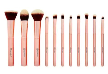 BH COSMETICS Metal Rose - 11 Piece Brush Set With Cosmetic Bag