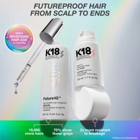 Купить K18 BIOMIMETIC HAIRSCIENCE FutureIQ Biomimetic Hair Longevity Serum на Beautystorage.ru. Быстрая доставка по России и СНГ.