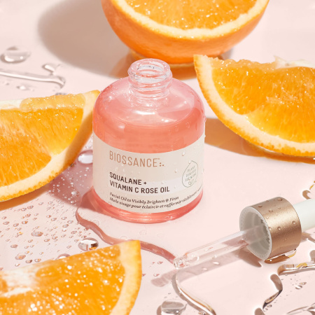 BIOSSANCE Squalane + Vitamin C Rose Oil