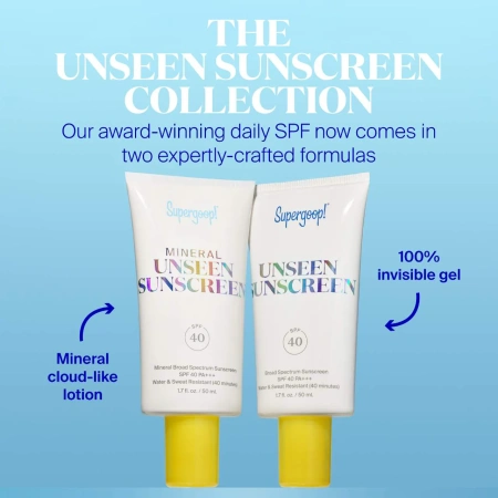 SUPERGOOP! Mineral Unseen Sunscreen SPF 40 купить в Beauty Storage. Быстрая доставка по России и СНГ.