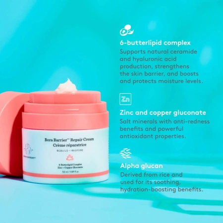DRUNK ELEPHANT Bora Barrier Rich Repair Cream with 6-Butterlipid Complex купить в Beauty Storage. Быстрая доставка по России и СНГ.