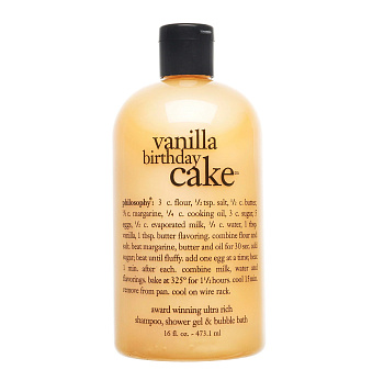 PHILOSOPHY Vanilla Birthday Cake Shampoo, Shower Gel & Bubble Bath