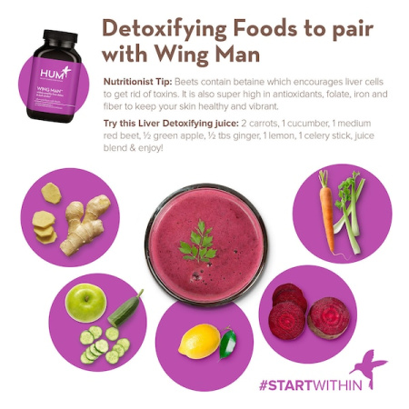 HUM NUTRITION Wing Man Liver Detox and Dark Circle Supplement купить в Beauty Storage. Быстрая доставка по России и СНГ.