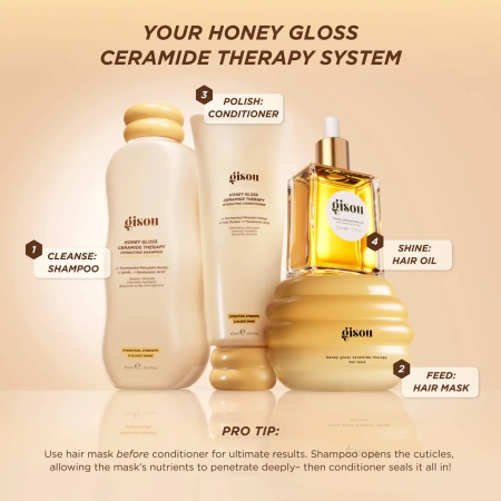 GISOU Honey Gloss Ceramide Therapy Hydrating Shampoo купить в Beauty Storage. Быстрая доставка по России и СНГ.