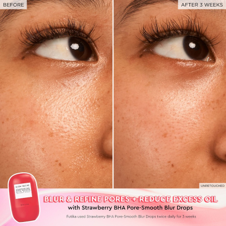 GLOW RECIPE Strawberry BHA Pore-Smooth Blur Drops купить в Beauty Storage. Быстрая доставка по России и СНГ.