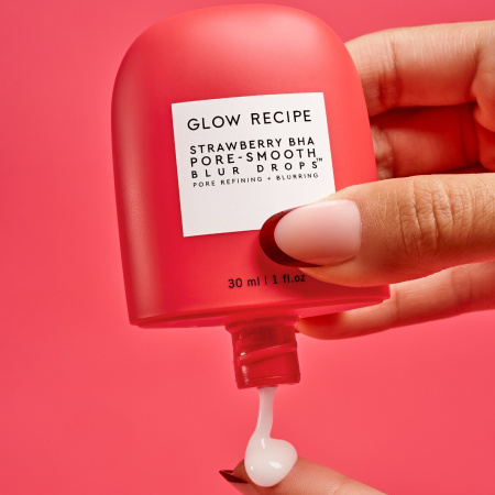GLOW RECIPE Strawberry BHA Pore-Smooth Blur Drops купить в Beauty Storage. Быстрая доставка по России и СНГ.